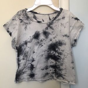 Shein Black and White Tie Dye Shirt